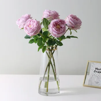 Flores Artificiais De Alta Qualidade Como O Toque Real Para O Casamento De Seda Rosas Peônia Buquê De Presente A Decoração Home Acessórios Ao Ar Livre