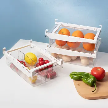 Geladeira Organizador Caixa De Armazenamento Refrigerador, Gaveta De Plástico Congelador Recipiente De Frutas Ovo De Alimentos Armazenamento De Caixa De Acessórios De Cozinha