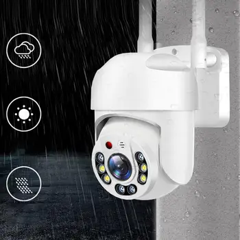 Câmera de segurança de Vigilância de Rede Auto controle à prova de Intempéries Cor Noite de Exibição de modo de Exibição Remoto da Câmera do IP para o Exterior Interior de Casa
