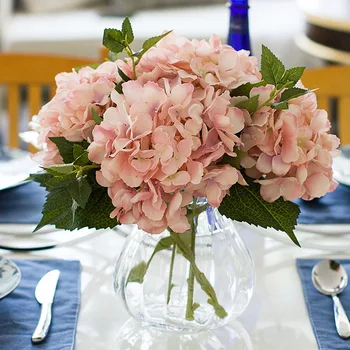 Artificial Hortênsia de Flores de Seda para a Sala de Casa, Decoração de Casamento Artificial Hortênsia Buquê Falso Flores Decoração Interior