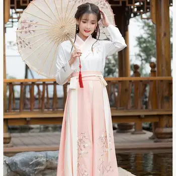 Hanfu Casal Terno Antigo Espadachim Chinês Vestido Bordado de Flores da Dinastia Tang Clássica Han Veste Roupas de Baile