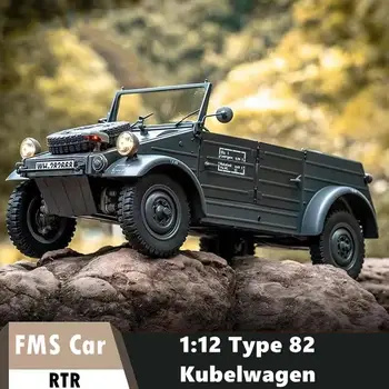 Fms Carro Rc 1:12 Type82 Kubelwagen Modelo Elétrico de tração nas Quatro rodas Velocidade Variável Retro Veículo segunda guerra mundial Brinquedos de Presente