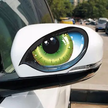Estéreo Reflexiva Olho De Gato Adesivos De Carros Horror Adesivos De Carro De Lado Fender Olho Adesivos Personalidade Criativa Espelho Retrovisor Adesivo