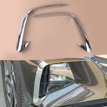 2pcs de Prata Carro Automático Frente Lâmpada da Luz de Névoa da Sobrancelha Tampa da fita Guarnição em Plástico ABS de Ajuste para Hyundai Tucson 2022 2023