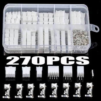 270pcs 90 Conjunto de PH de 2,0 mm de Pinos de Jumper Conector de Fios de Cabeçalho de Tomada de Habitação Terminais Kit Com Caixa