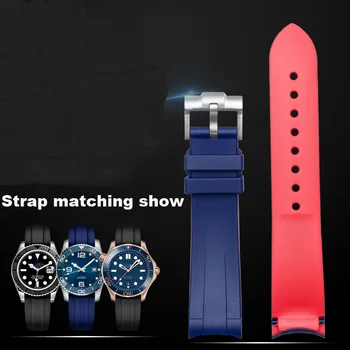 Relógio de alta qualidade pulseira adequado para Tissot Rolex, Omega, Longines Mido cidadão pulseira de silicone homens de 20 a 22 milímetros Pulseira