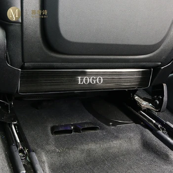 Para a BMW F07 F10 F11 Série 5 2011-2017 Interior Reequipamento do assento anti kick placa criança kick pad pedal de Proteção decora Acessórios