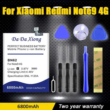 100% Original Novo 6800mAh BN62 Bateria para Xiaomi Redmi Note9 4G ( versão Chinesa ) Enviar Ferramenta de Acompanhamento
