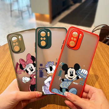 Minnie do Mickey de Disney de Arte Para Xiaomi Redmi Nota 11 10 10, 9T 9 9 8 Pro 5G 7 6 5 5A Primeiro-Fosco Translúcido Macio, a caixa do Telefone