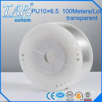 Livraison gratuite PU Tuyau 10*6.5 mm despeje ar et l'eau 100 M/lote de peças Pneumatiques pneumatique tuyau IDENTIFICAÇÃO de 6,5 mm de diâmetro externo de 10mm