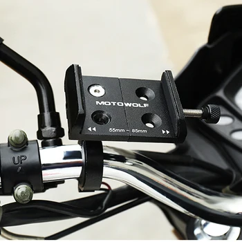 Universal de Aço inoxidável Motocicleta de Telefone do Suporte de base do Suporte de Metal de Bicicleta GPS Suporte de Guidão Soporte Celular Moto