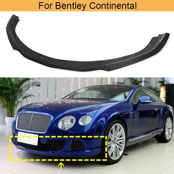 Carro pára-choque Dianteiro Lábio Queixo Spoiler para a Bentley Continental 2012 - 2014 pára-choque Dianteiro Lip Spoiler Avental Protetor de Fibra de Carbono