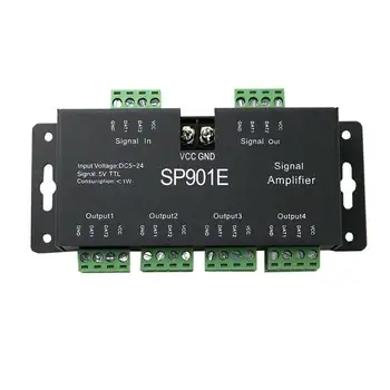 SP901E Led Amplificador de Sinal do Controlador SPI Saída de 5V TTL Sinal DC5-24V de Entrada Para WS2812B WS2811 WS2813 de Pixel LED Strip RGB