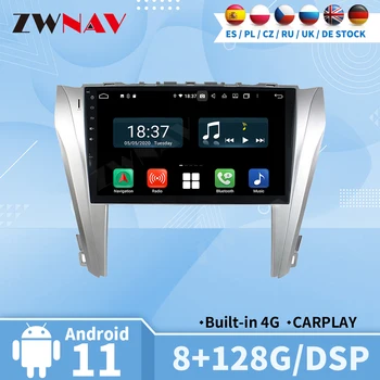 Carplay Rádio Bluetooth Vídeo Receptor Para Toyota Camry 2014 2015 Multimídia Automotivos Central 2 Din Android Automático Da Tela Estéreo
