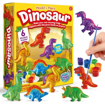 Dinossauro De Artes E Ofícios Para A Criança Dinossauro De Brinquedo Pintura Kit De Artes Dinossauro Kit Pintura Colorida Com Caixa De Embalagem Criatividade