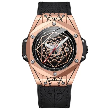 2022 Novos Relógios De Homens De Aço Inoxidável Luxuoso Relógio De Pulso De Quartzo Impermeável Luminoso Do Relógio Homens De Negócios Casual Relógio De Couro
