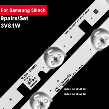 3V Luzes LED Strip Bar Para Samsung 50inch D2GE-500SCB-R3 9Pairs/ajuste de luz de TV Reparação UN50F6800AF UN50F6400AFX UN50F6700AF