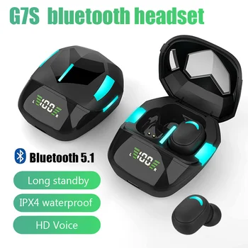 G7S TWS Fones de ouvido sem Fio bluetooth fone de ouvido 5.1 Gamer sem Fio, Fones de ouvido hi-fi Estéreo de Esportes Fone de ouvido Com Microfone para iPhone, a Xiaomi