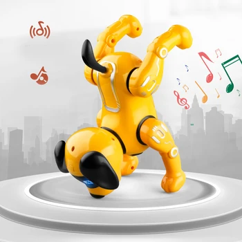 RC Inteligente Robô Cão Elétrico de Controle Remoto sem Fio Brinquedo Andando para Crianças Toque de sensoriamento cantando e dançando pino de Brinquedo