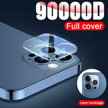 2PCS 90000D de Luxo Câmara Traseira do Protetor de Lente Para iPhone 12 11 Pro Max Vidro Temperado Para 12 Mini Lente Protetora Filme