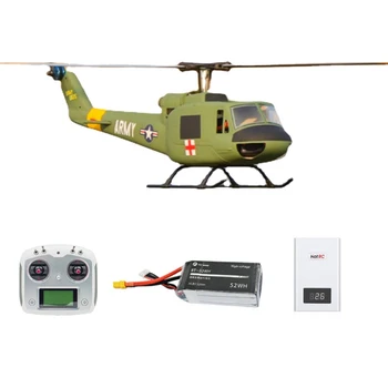 Asa voadora UH-1 Huey Virtual de Simulação de Helicóptero de Controle Remoto Modelo de Aeronave Classe 470 com H1 Controle de Vôo em seu GPS