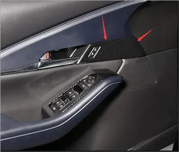 Para Mazda CX-30 2020 maçaneta da Porta Interior Pegar a Tampa Interna Tigela Moldura da Decoração