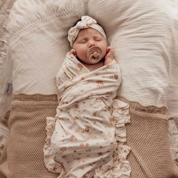 Bebê Swaddle Cobertor para o Novo Nascido de Cama de Suprimentos Bebê Acessório Recém-nascido Recebe Cobertor Bambus Rayon Material de Dropship