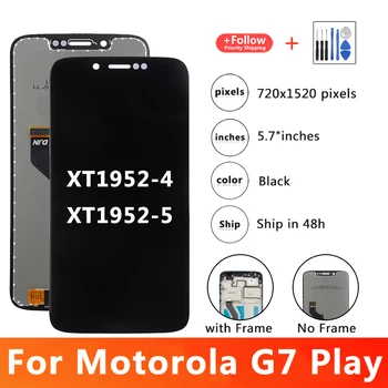 5.7 polegadas Original de LCD Para Motorola Moto G7 PlayDisplay Digitador da Tela de Toque de Montagem Para Moto XT1952 Substituição de LCD
