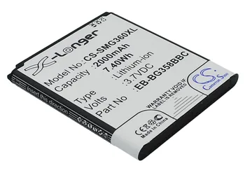 CS 2000mAh/7.40 Wh bateria para Samsung Galaxy Core Lite 4G TD-LTE,SM-G3556,SM-G3586H,SM-G3586V,SM-G3588, SM-G3588D