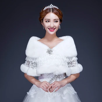 2015 nova noiva de lã xales de noiva vestido de noiva xale de lã xale modelos de inverno de espessura dupla face branco