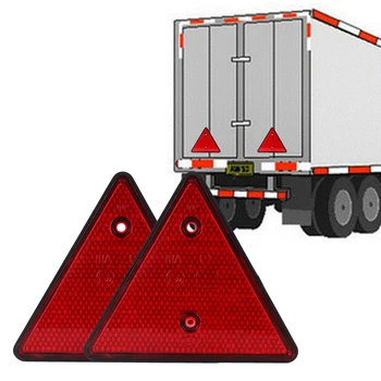 Para Portão Postos de Segurança Parafuso de Refletores Vermelhos Refletores Traseiros Triângulo Reflexivo Ajuste para Engate de reboque Motocicleta Caravana Caminhão Barco