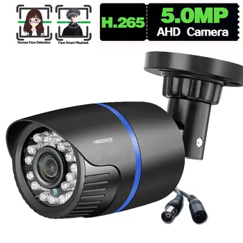 5MP Câmera de CFTV Analógica Rua Exterior Impermeável AHD de Segurança de Bala Câmera de 2MP Visão Noturna de Vigilância de Vídeo Cam Preto XMEYE