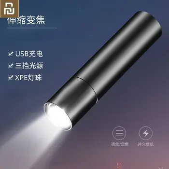 Youpin Poderosa Lanterna Recarregável LED Lanterna 3 Modo de Iluminação Impermeável Tocha Telescópica Exterior Zoom Tocha Portátil