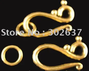 FRETE GRÁTIS 150sets Antiqued ouro Gancho & ANEL de alternância fechos A1277G