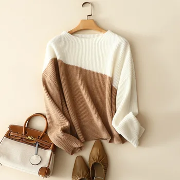 novos estilos de alta qualidade da lã de cashmere designer de blusas femininas outono inverno grosso quentes da moda 