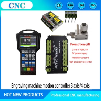 Promocionais CNC suite, controlador de velocidade do motor de passo motor de controlador de movimento a máquina de gravura do sistema de controle de movimento 3/4 eixo