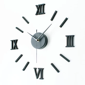 Chegada dos Romanos Design adesivo EVA 30CM-60CM cozinha, relógio de parede grande decorativo 3d diy relógio de parede relógio