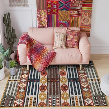 Estilo retrô Kilim sala de estar tapete de tamanho grande, persa padrão impresso tapete,vintage decoração home, tapete