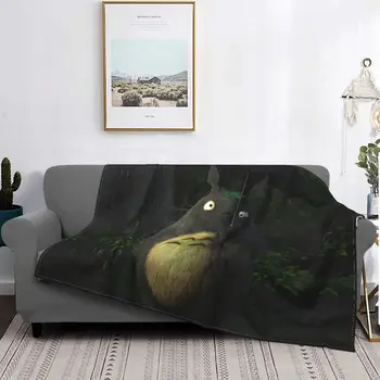 Anime Mein Nachbar Totoro Lã Decke Nette Tonari Não Totoro Decken für Casa Sofá Leichte Dünne Bettdecke