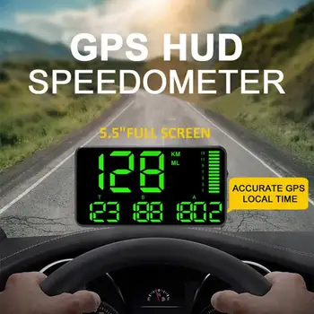 C90 de excesso de velocidade do Carro Velocímetro Fácil Instalação Display Digital Preto 5.5 Polegadas Inteligente HUD Head-up Display Acessórios do Carro