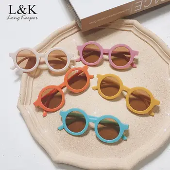 LongKeeper Moda Rodada Crianças Óculos de sol das Crianças Meninos Meninas rapazes raparigas Bonitos Óculos de Sol com Tons Coloridos UV400 Óculos, Oculos de sol
