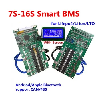 Smart BMS 7S para 16S 8S para 20S bateria de lítio placa de protecção de BMS 40A 80A 100A 300A 320A 400A com Bluetooth 10S 13S 14S 16S