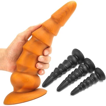 Pagode De Silicone Plug Anal Enorme Vibrador Anal Expansão Estimulador De Bunda De Próstata Anal Massager Buttplug Brinquedos Do Sexo Homens Mulheres Estimular