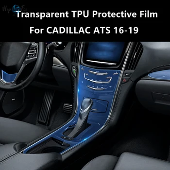 Para o CADILLAC ATS 16-19 Interior do Carro do Centro da Consola de TPU Transparente Película Protetora Anti-risco Reparação Filme Acessórios para Montar