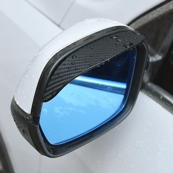 2Pcs Carro Lateral Vista Traseira do Lado do Espelho Chuva Placas Viseira de Sol Sobrancelha Universal Partes externas do Carro Acessórios para Tesla Model 3