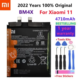 100% Original Xiao Mi BM4X 4710mAh Bateria do Telefone Para Xiaomi 11 Xiaomi11 Mi11 Baterias de Substituição Bateria