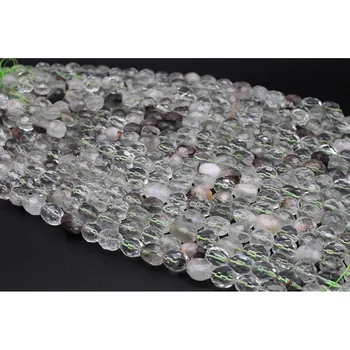 13x16mmNatural Facetada Fantasma Cristal de Quartzo irregular Pedra Oval de Esferas Para DIY colar pulseira jóias fazer 15 