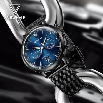 Marca Fairwhale 2022 Novo Relógio de Quartzo do Calendário Luminoso do Relógio Homens de Negócios Casual Relógio à prova d'água 30M Homens