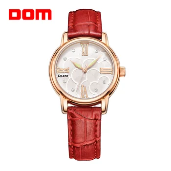 Assistir a Mulher de DOM Marca Elegante Retro Relógios de Moda para Senhoras Relógios de Quartzo Relógio de Mulheres Casual de Couro das Mulheres Relógios de pulso G-1028