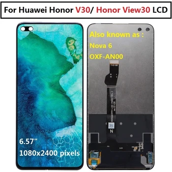 Para o Huawei Honor V30 Display LCD Para Honra View30 Digitador da Tela de Toque de Montagem Para Huawei Vista, 30 de LCD OXF-AN00 lcd com moldura
